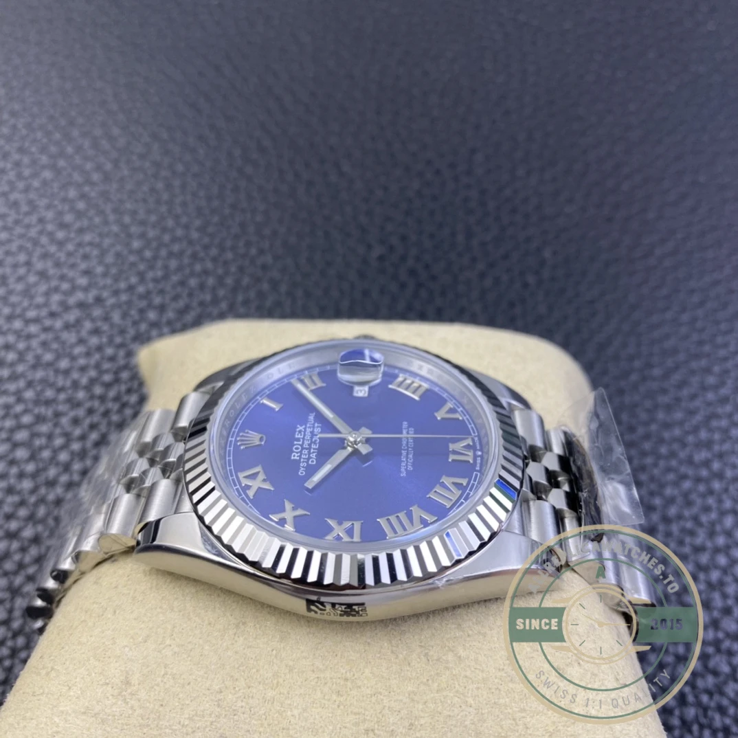 Replica Datejust 41mm Blue Roman Dial 126334 Jubilee - Swiss Movement Replica Watch