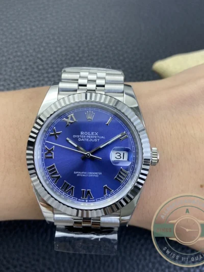 Replica Datejust 41mm Blue Roman Dial 126334 Jubilee - Affordable Luxury Replica Timepiece