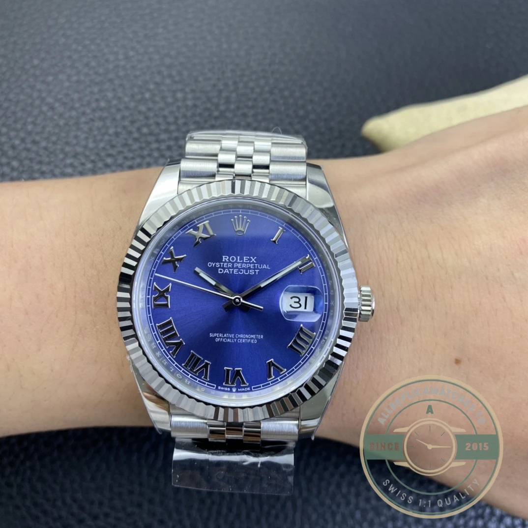 Replica Datejust 41mm Blue Roman Dial 126334 Jubilee - Affordable Luxury Replica Timepiece