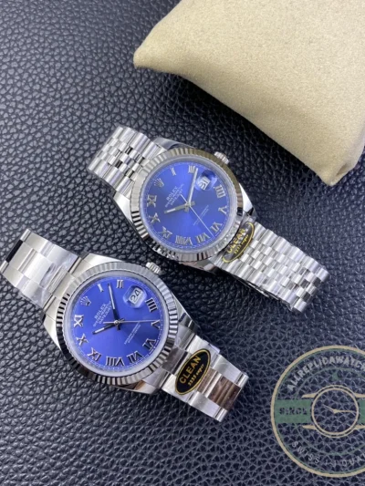 Replica Datejust 41mm Blue Roman Dial 126334 Jubilee - Premium Super Clone Watch