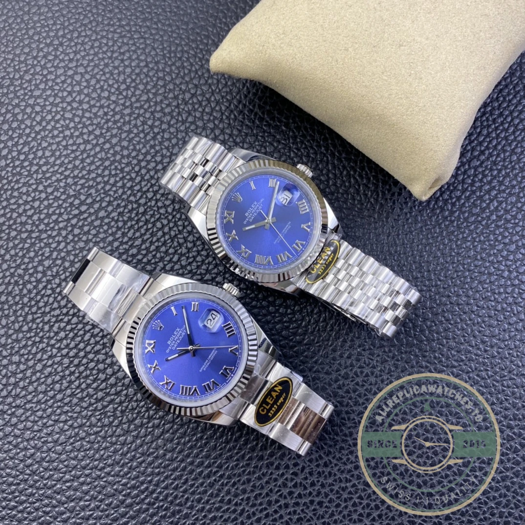 Replica Datejust 41mm Blue Roman Dial 126334 Jubilee - Premium Super Clone Watch