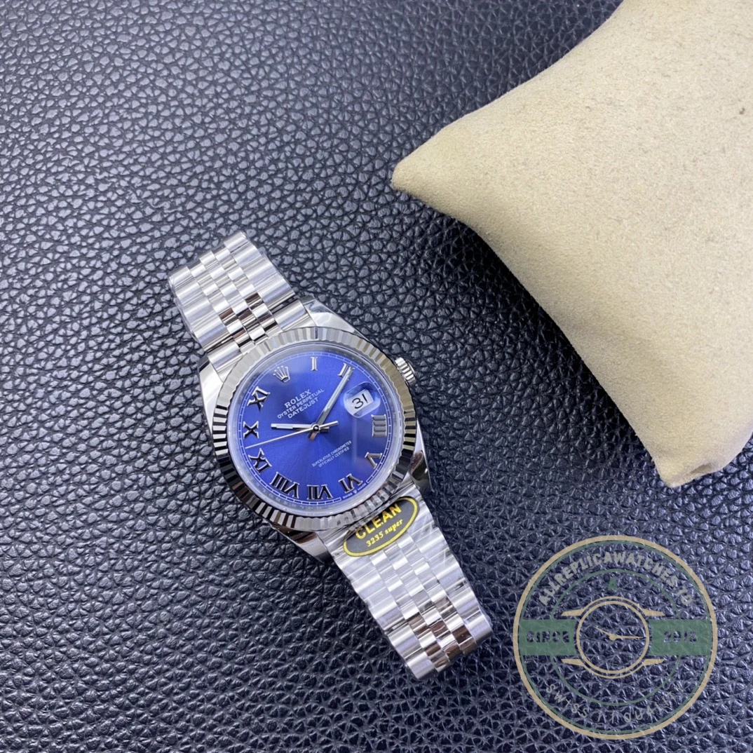 Replica Datejust 41mm Blue Roman Dial 126334 Jubilee - Best Quality Replica Watch