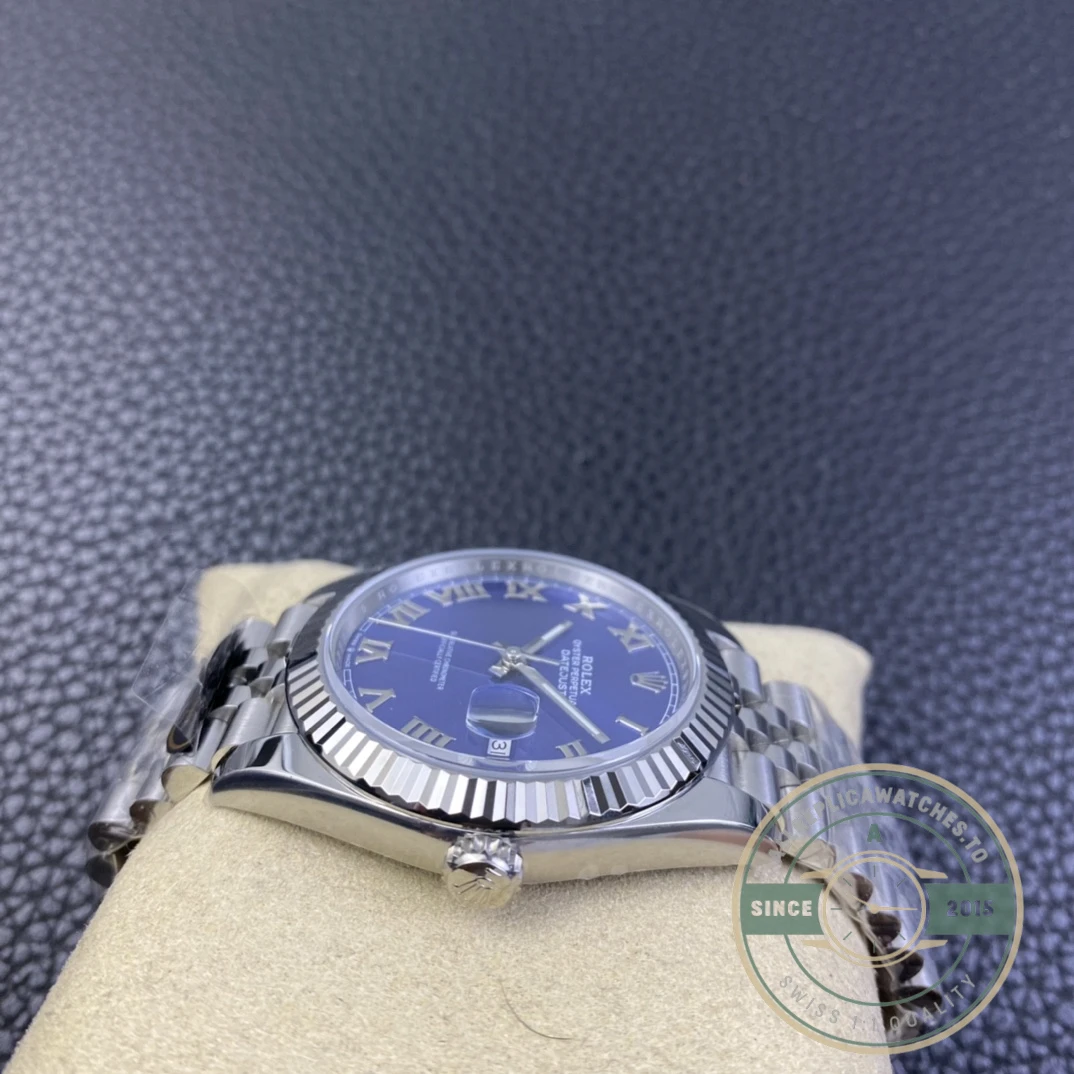Replica Datejust 41mm Blue Roman Dial 126334 Jubilee - High-Grade Replica Watch