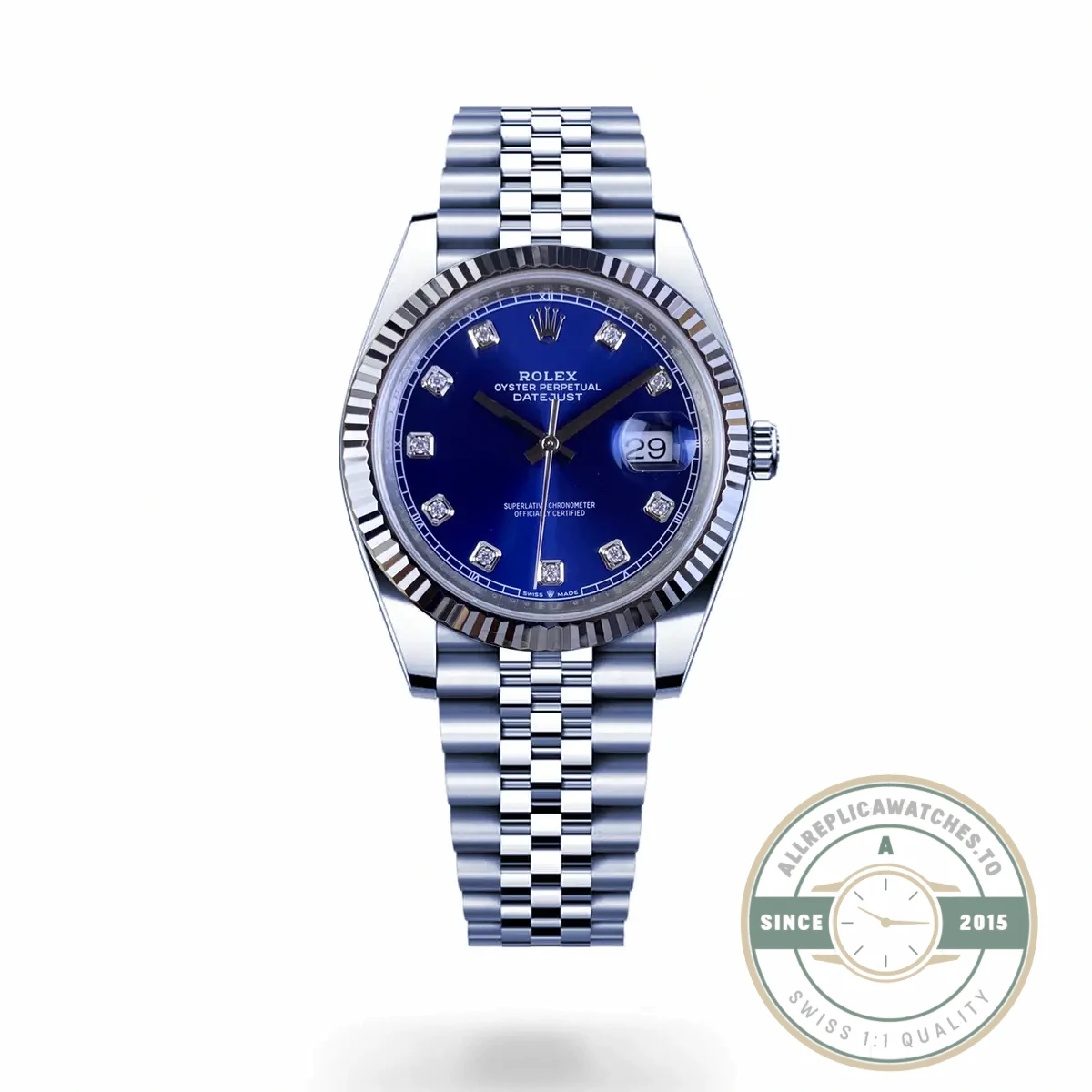 Replica Datejust Blue Diamond Dial 41mm 126334 - Swiss Movement Replica Watch