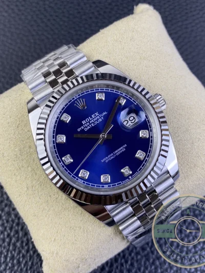 Replica Datejust Blue Diamond Dial 41mm 126334 - Factory Super Clone Watch