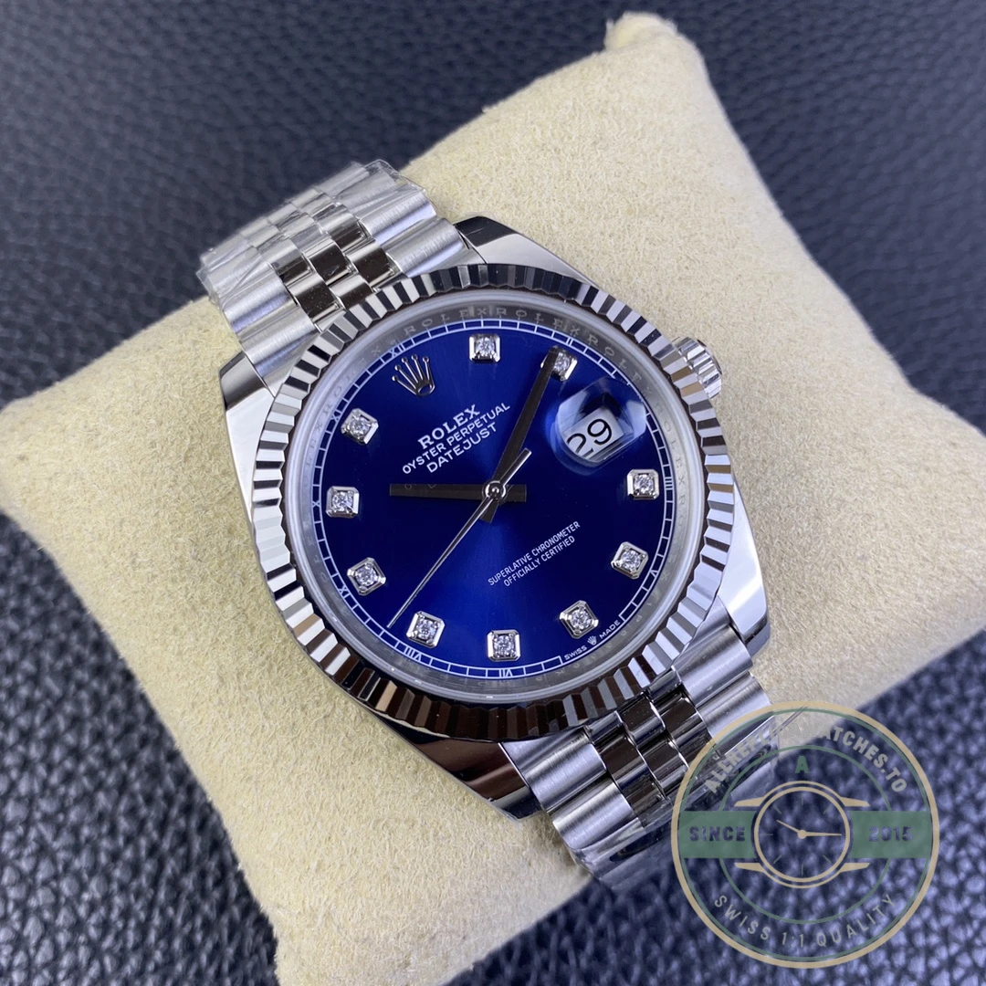 Replica Datejust Blue Diamond Dial 41mm 126334 - Factory Super Clone Watch
