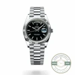 Replica Day-Date 40mm Platinum Black Dial 228236 - Premium Super Clone Watch