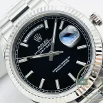 Replica Day-Date 40mm Platinum Black Dial 228236 - Swiss Movement Replica Watch