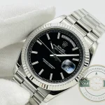 Replica Day-Date 40mm Platinum Black Dial 228236 - Swiss Movement Replica Watch
