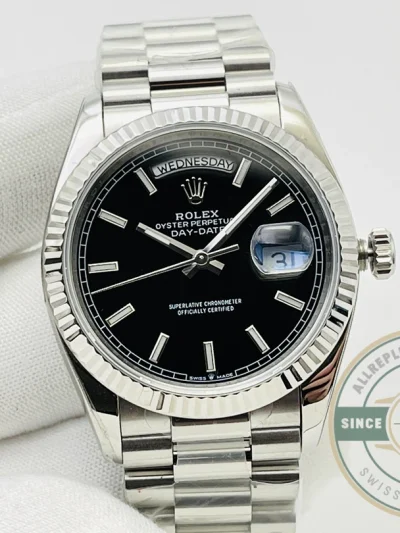 Replica Day-Date 40mm Platinum Black Dial 228236 - High-Grade Replica Watch