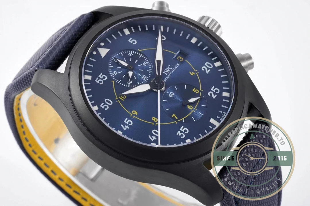 Replica IWC Pilot’s Chronograph Blue Angels 44.5mm IW389008 - Affordable Luxury Replica Timepiece