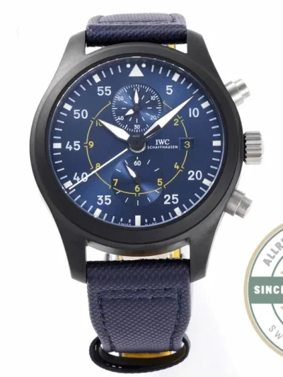 Replica IWC Pilot’s Chronograph Blue Angels 44.5mm IW389008 - Premium Super Clone Watch