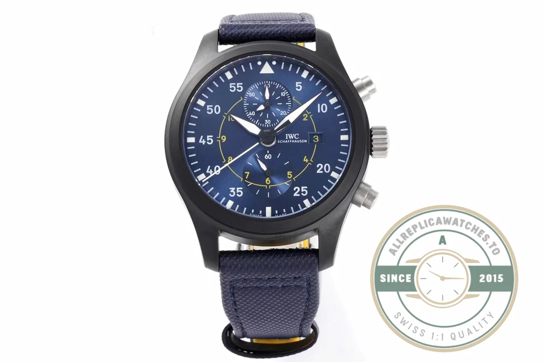 Replica IWC Pilot’s Chronograph Blue Angels 44.5mm IW389008 - Premium Super Clone Watch