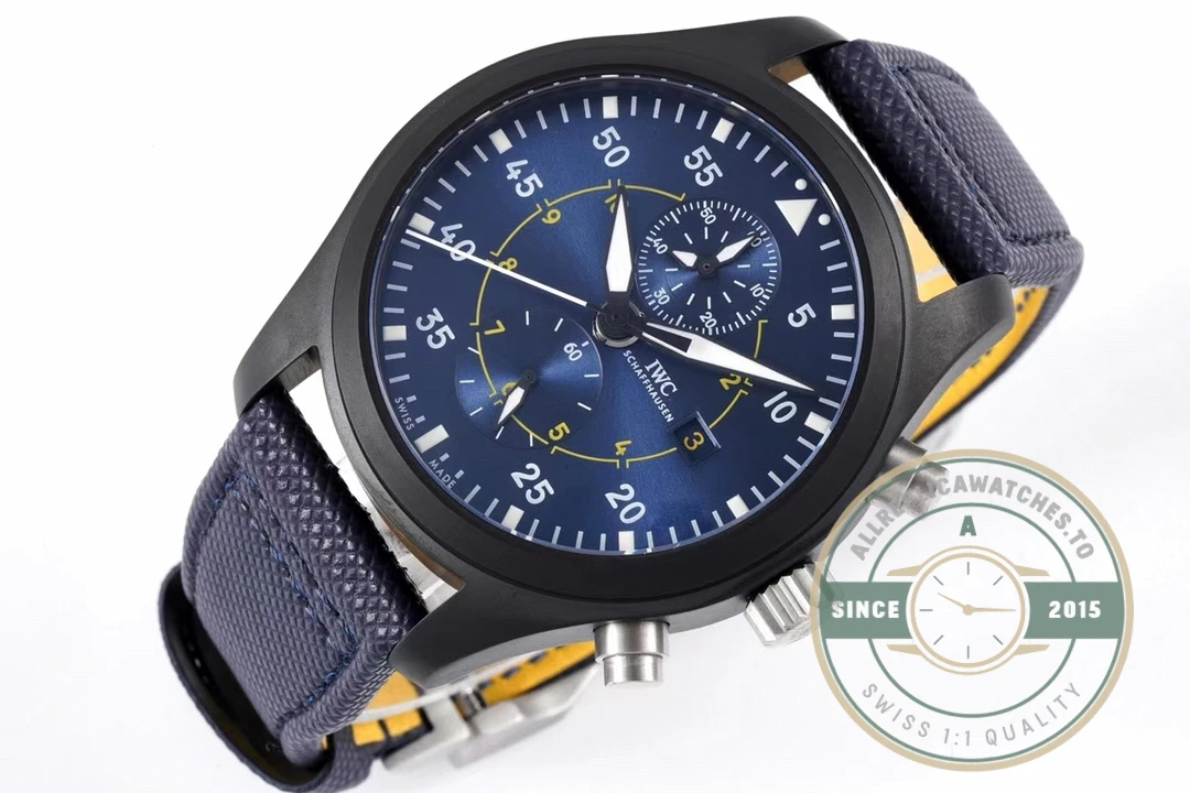 Replica IWC Pilot’s Chronograph Blue Angels 44.5mm IW389008 - Budget Luxury Replica Watch