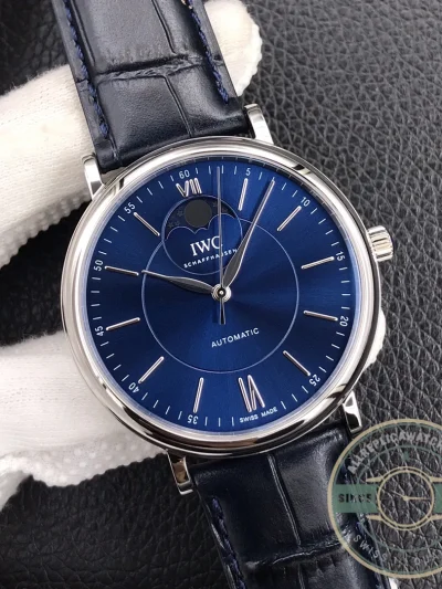 Replica IWC Portofino Blue Dial 40mm IW459402 - Budget Luxury Replica Watch