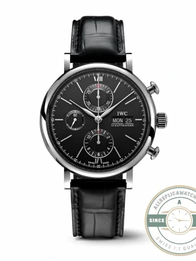 Replica IWC Portofino Chronograph Black Dial IW391008 - Luxury Replica Watch