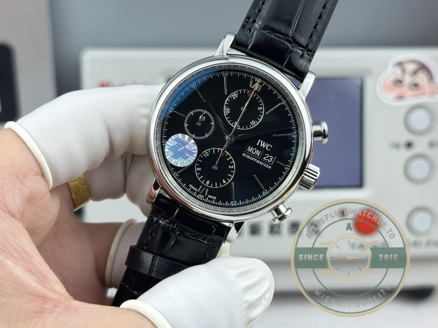 Replica IWC Portofino Chronograph Black Dial IW391008 - Best Quality Replica Watch