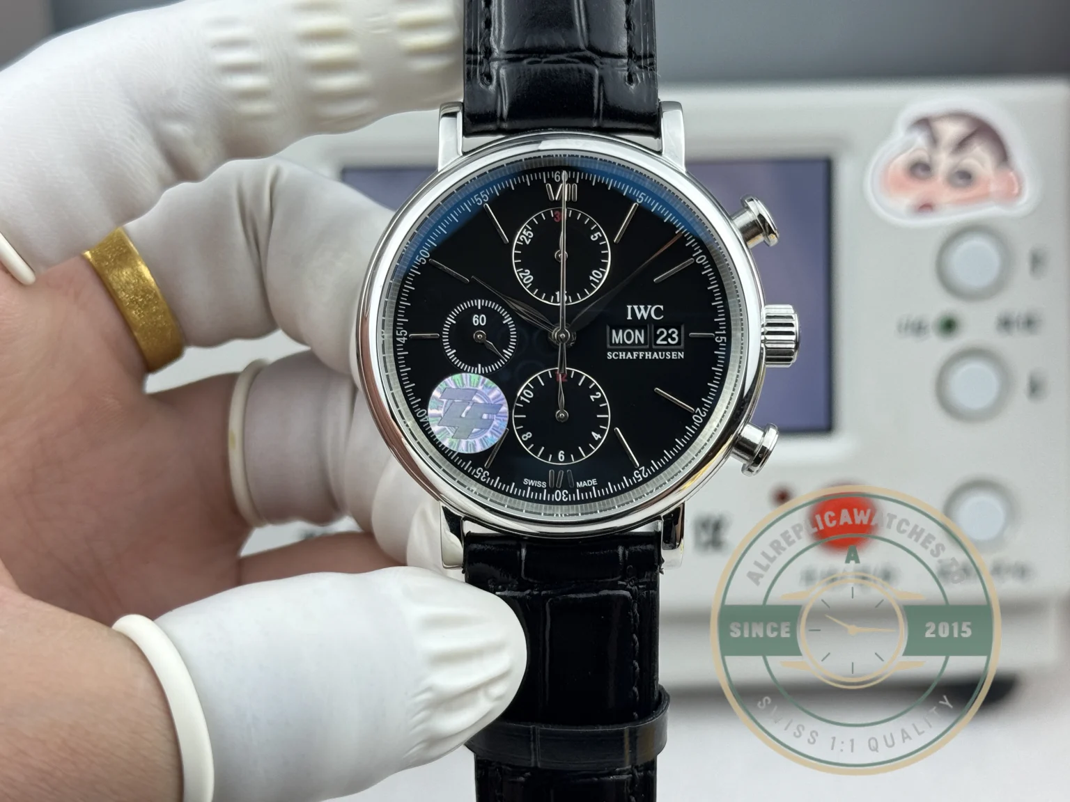 Replica IWC Portofino Chronograph Black Dial IW391008 - Affordable Luxury Replica Timepiece