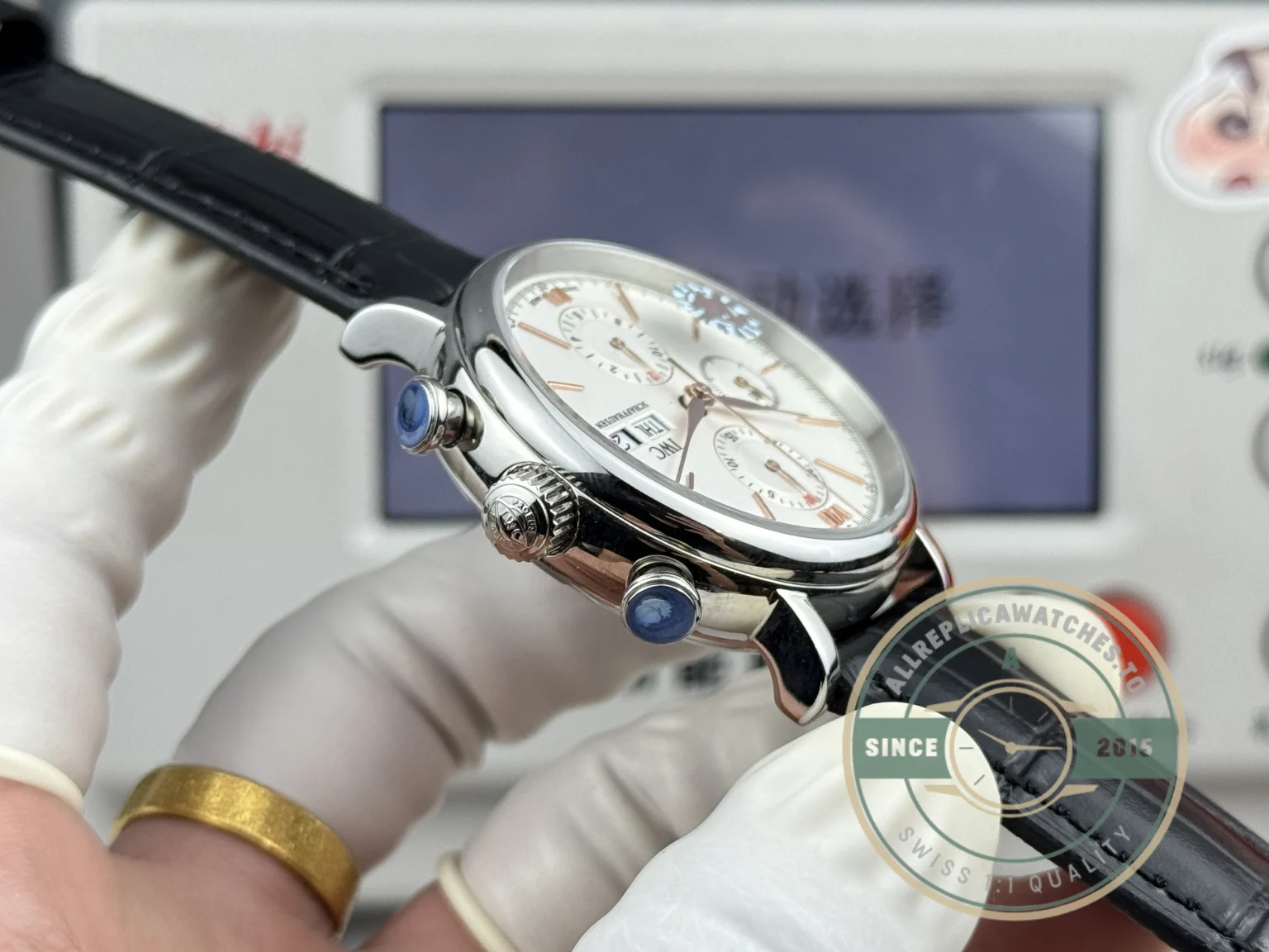 Replica IWC Portofino Chronograph Silver Dial 42 IW391001 - 1:1 Swiss Replica Watch
