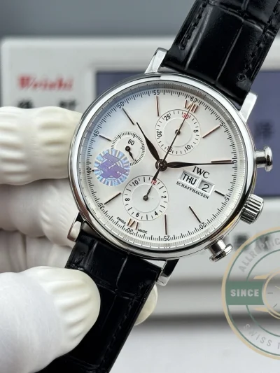 Replica IWC Portofino Chronograph Silver Dial 42 IW391001 - Best Quality Replica Watch