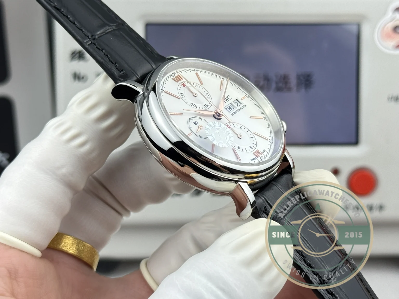Replica IWC Portofino Chronograph Silver Dial 42 IW391001 - 1:1 Swiss Replica Watch