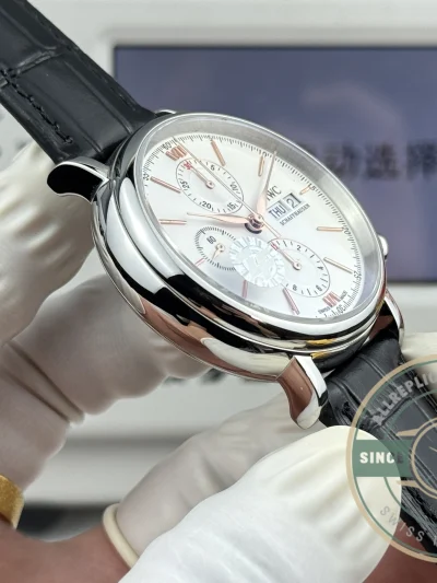 Replica IWC Portofino Chronograph Silver Dial 42 IW391001 - 1:1 Swiss Replica Watch