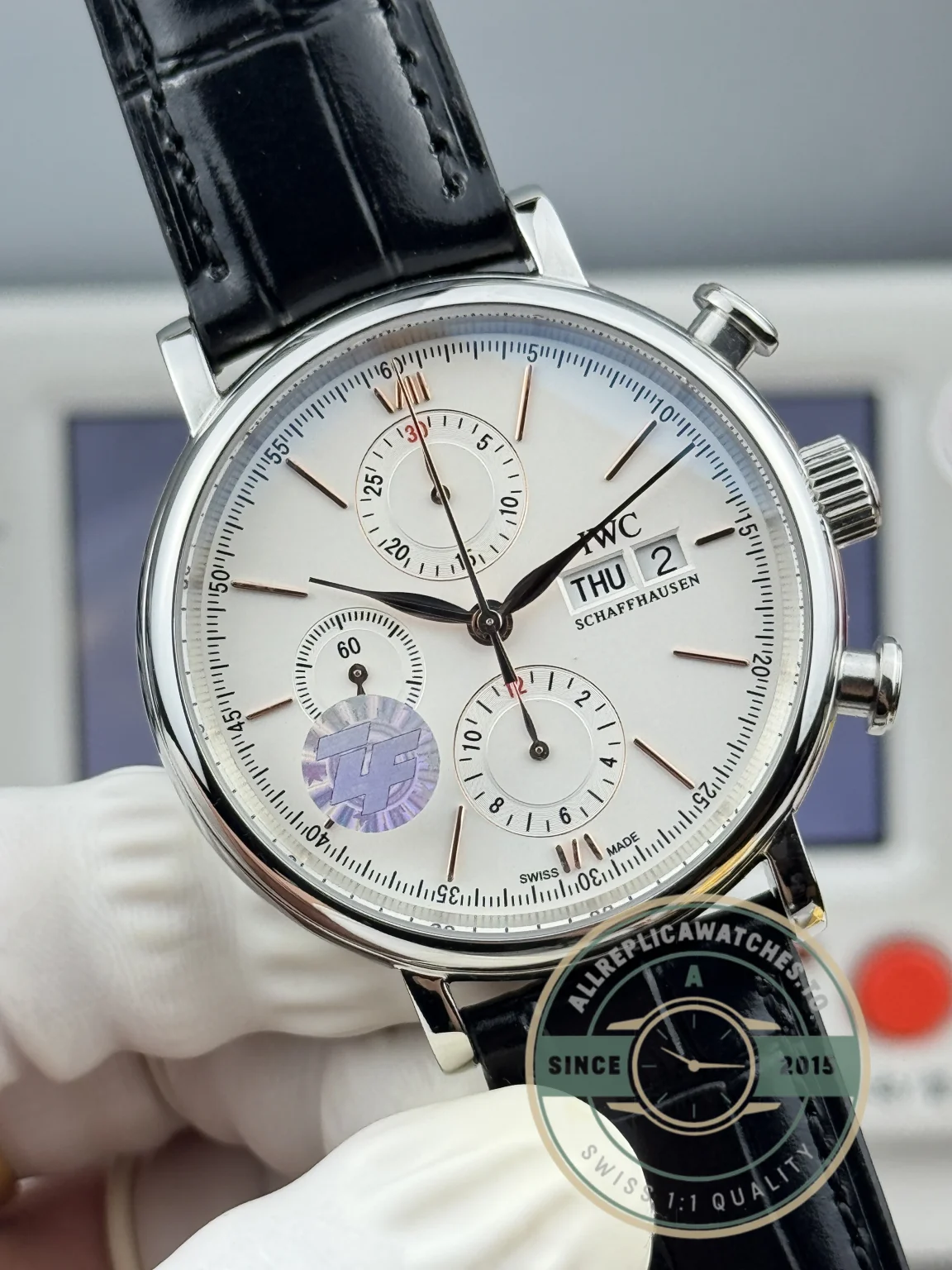 Replica IWC Portofino Chronograph Silver Dial 42 IW391001 - Affordable Luxury Replica Timepiece