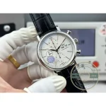 Replica IWC Portofino Chronograph Silver Dial 42 IW391001 - Affordable Luxury Replica Timepiece