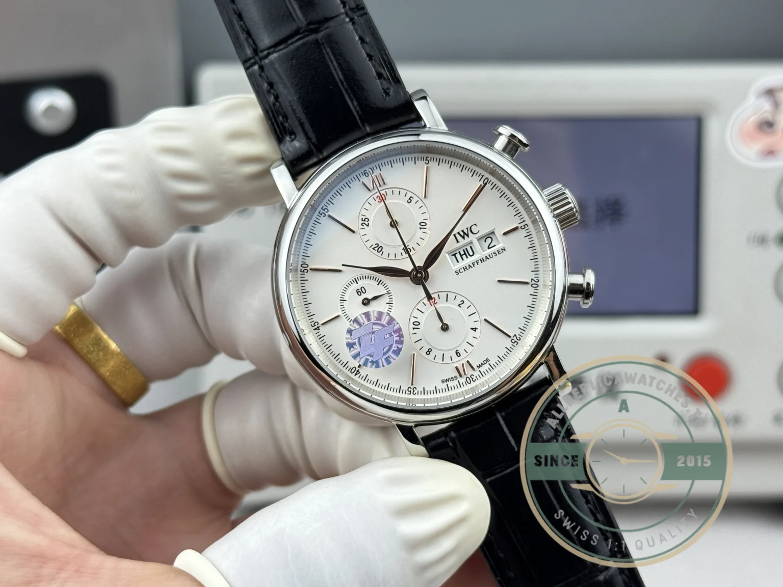 Replica IWC Portofino Chronograph Silver Dial 42 IW391001 - Affordable Luxury Replica Timepiece