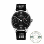 Replica IWC Portugieser 7 Days IW500703 with a black dial at 42mm