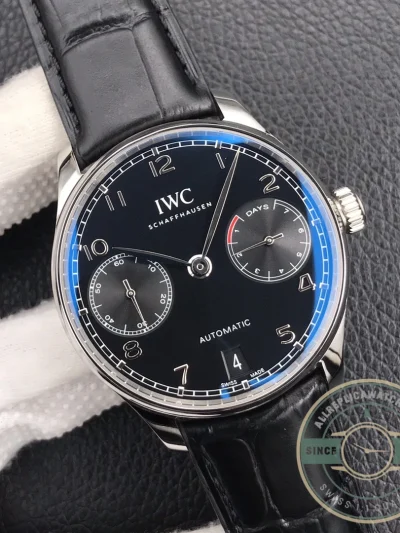 Replica IWC Portugieser 7 Days Automatic Black Dial IW500703 - Factory Super Clone Watch