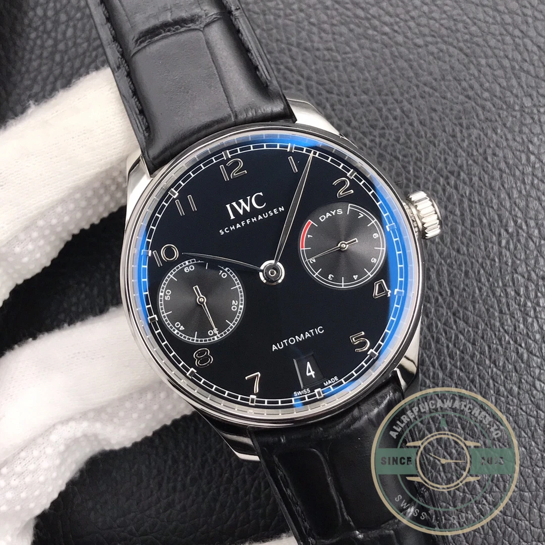 Replica IWC Portugieser 7 Days Automatic Black Dial IW500703 - Factory Super Clone Watch