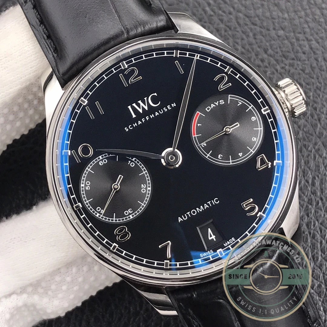 Replica IWC Portugieser 7 Days Automatic Black Dial IW500703 - Luxury Replica Watch