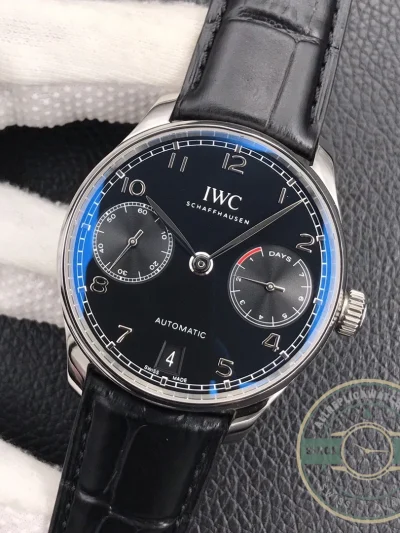 Replica IWC Portugieser 7 Days Automatic Black Dial IW500703 - High-Grade Replica Watch