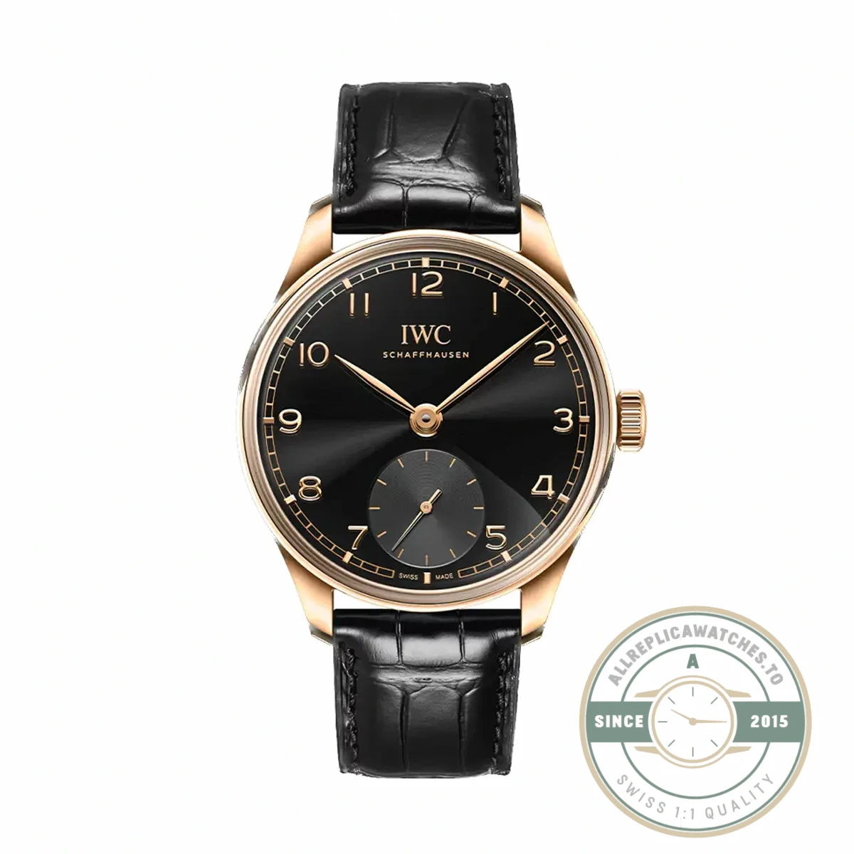 Replica IWC Portugieser Automatic 40mm Black Dial IW358401 - Factory Super Clone Watch