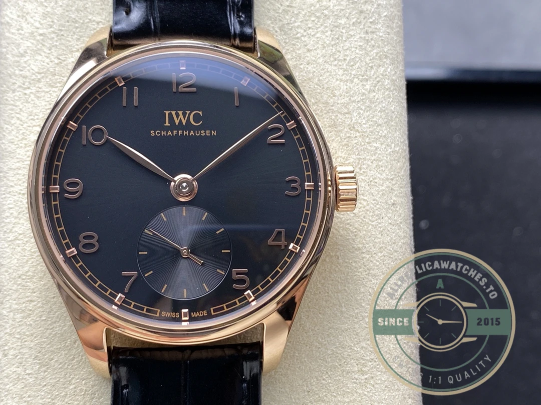 Replica IWC Portugieser Automatic 40mm Black Dial IW358401 - Best Quality Replica Watch