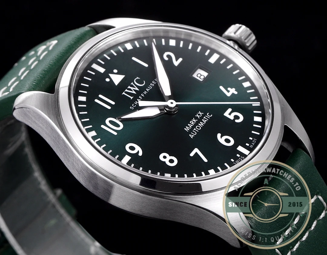 Replica IWC Schaffhausen Mark XX 40mm Green Dial IW328205 - Premium Super Clone Watch