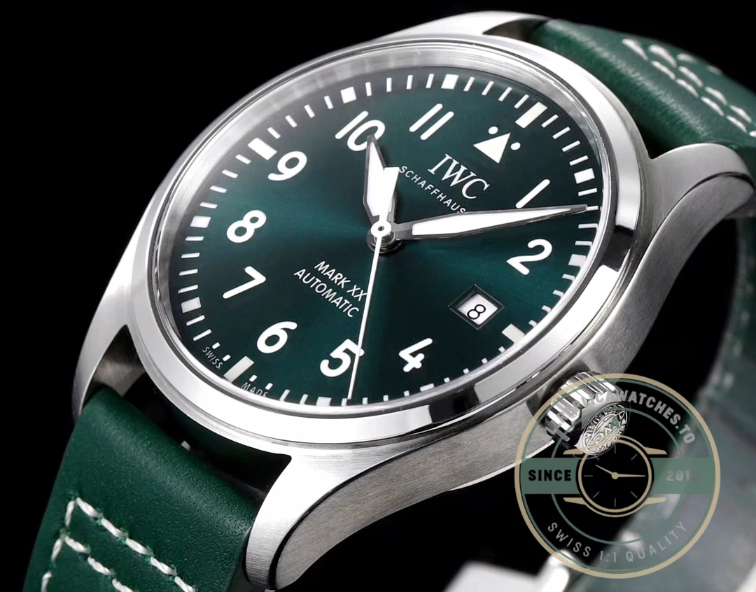 Replica IWC Schaffhausen Mark XX 40mm Green Dial IW328205 - High-Grade Replica Watch