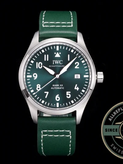 Replica IWC Schaffhausen Mark XX 40mm Green Dial IW328205 - Budget Luxury Replica Watch