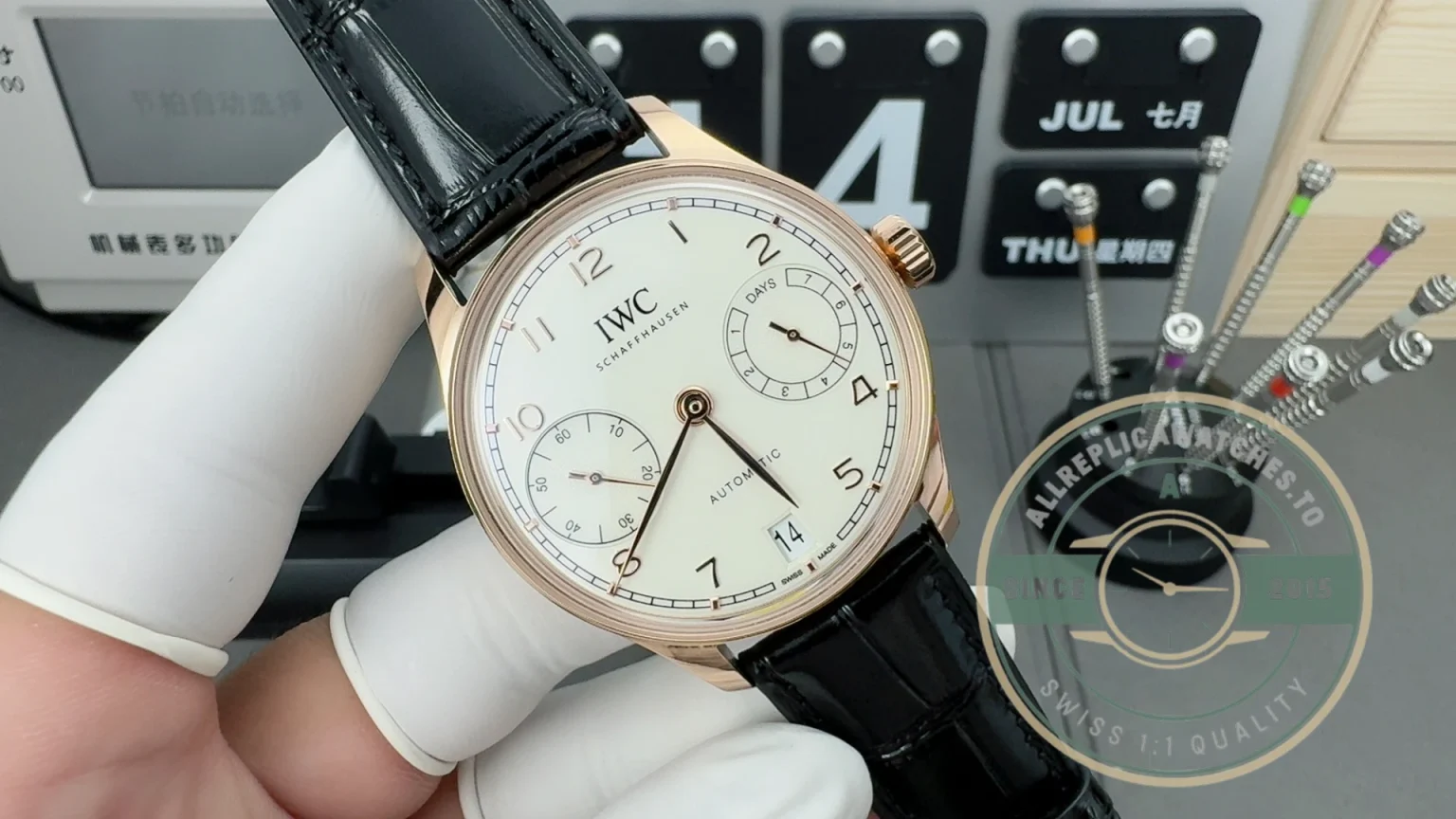 Replica IWC Schaffhausen Portugieser 42mm Rose Gold IW500701 - Affordable Super Clone Watch