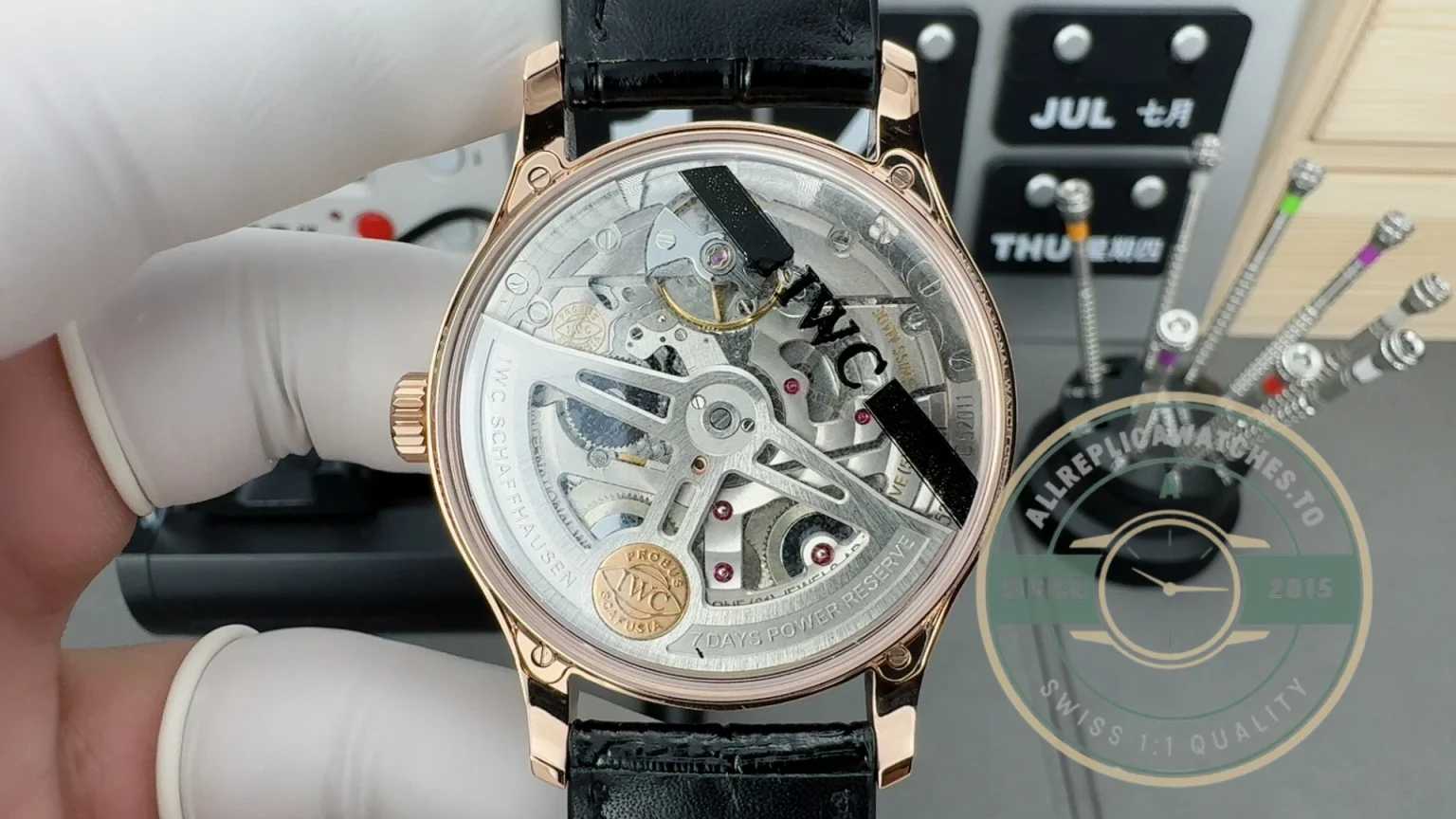 Replica IWC Schaffhausen Portugieser 42mm Rose Gold IW500701 - Best Quality Replica Watch