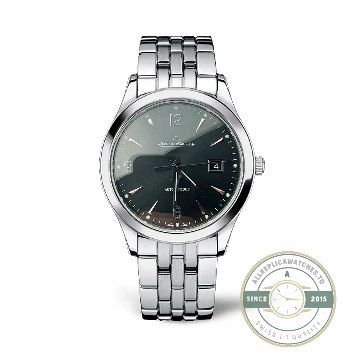 Replica Jaeger-LeCoultre Master Black Dial 1548171 - Swiss Movement Replica Watch