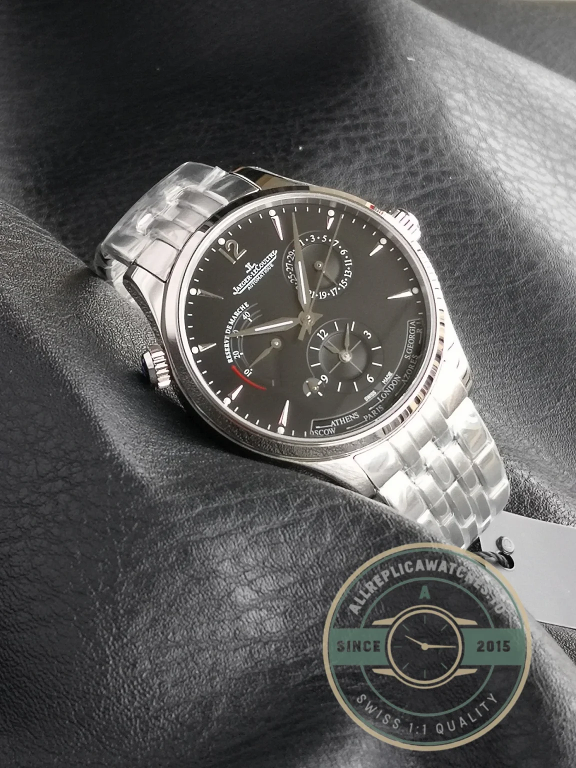 Replica Jaeger-LeCoultre Master Geographic Black Dial Q1428171 - Swiss-Made Clone Watch