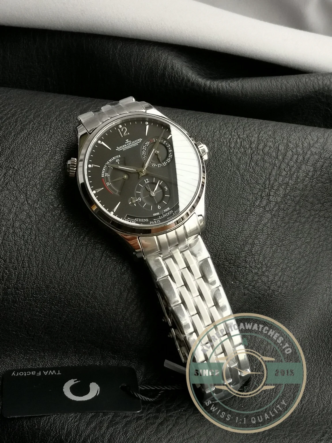 Replica Jaeger-LeCoultre Master Geographic Black Dial Q1428171 - Budget Luxury Replica Watch
