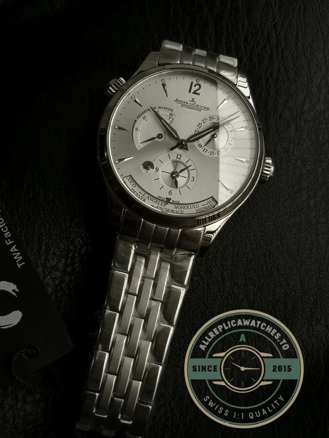 Replica Jaeger-LeCoultre Master Geographic Silver Dial Q1428121 - Premium Super Clone Watch