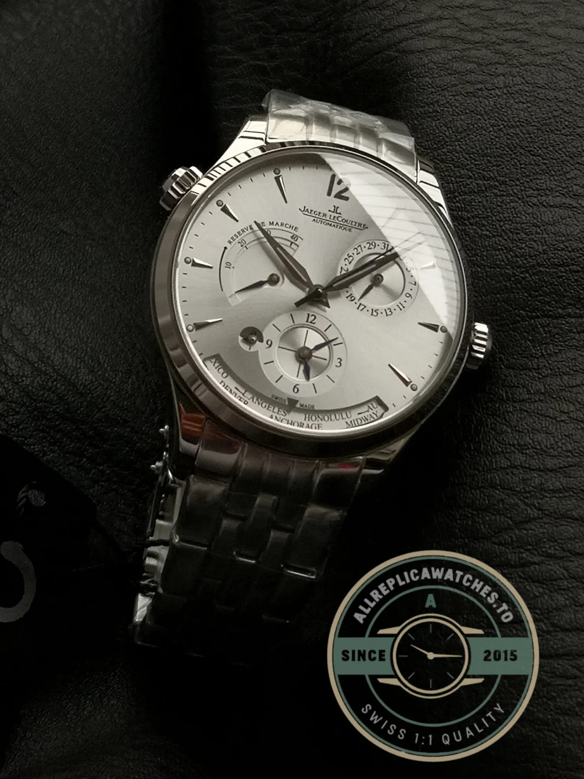 Replica Jaeger-LeCoultre Master Geographic Silver Dial Q1428121 - Factory Super Clone Watch