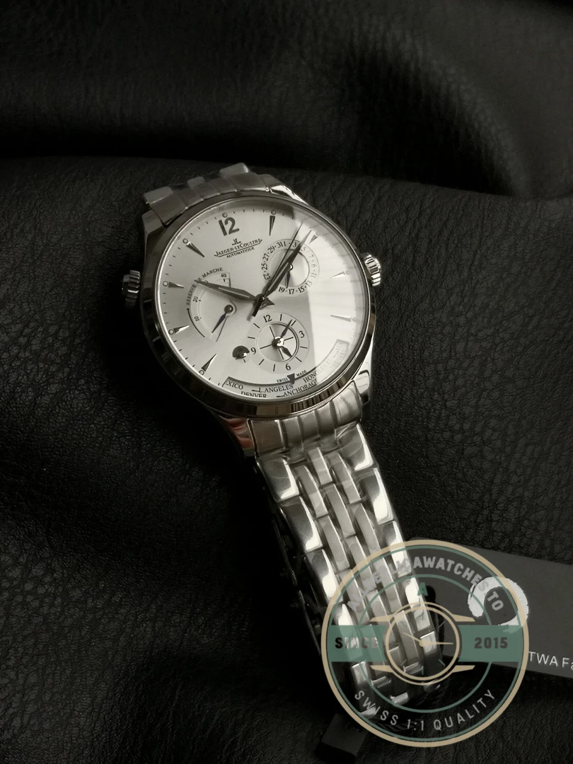 Replica Jaeger-LeCoultre Master Geographic Silver Dial Q1428121 - Top-Tier Swiss Replica Watch