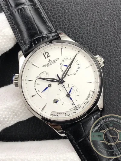 Replica Jaeger-LeCoultre Master Geographic White Dial Q1428421 - 1:1 Swiss Replica Watch