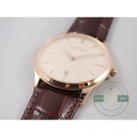 Warm pink gold tone of the Q1282510 case, Jaeger-LeCoultre Master Ultra Thin Date replica