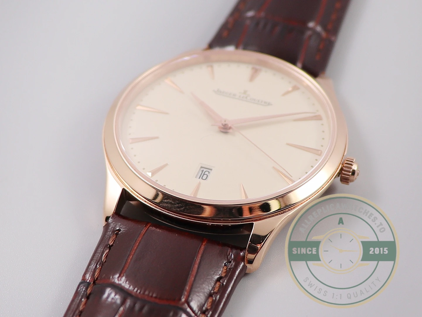 Replica Jaeger-LeCoultre Master Ultra Thin Date Rose Gold Q1282510 - Swiss-Made Clone Watch